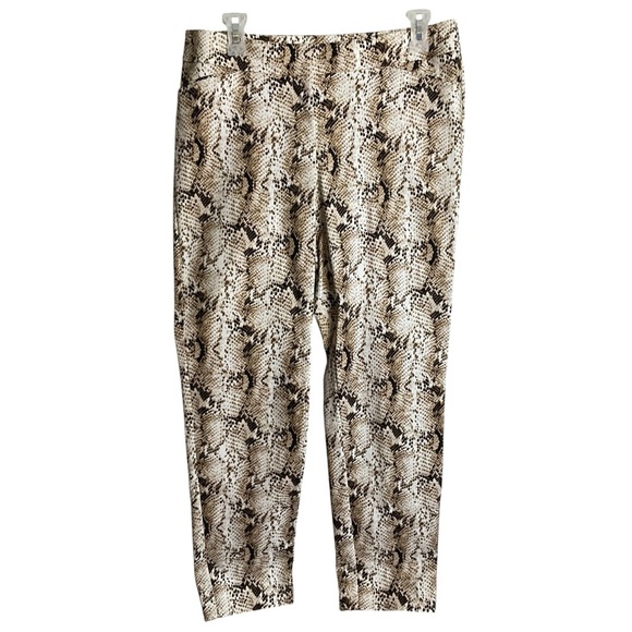 White House Black Market Snake Print Straight Leg Pants - Picture 1 of 8